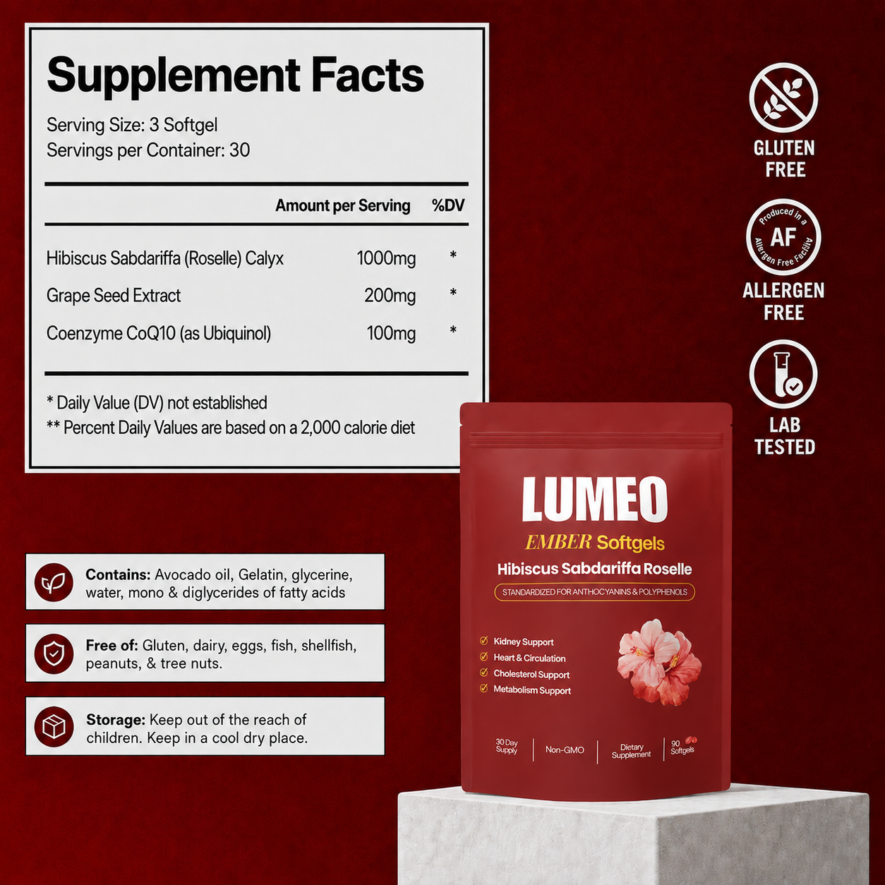 Lumeo® Ultra-Potent Hibiscus Softgels